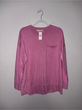 Loft | Pink Long Sleeve Pullover Sweater (NWT)